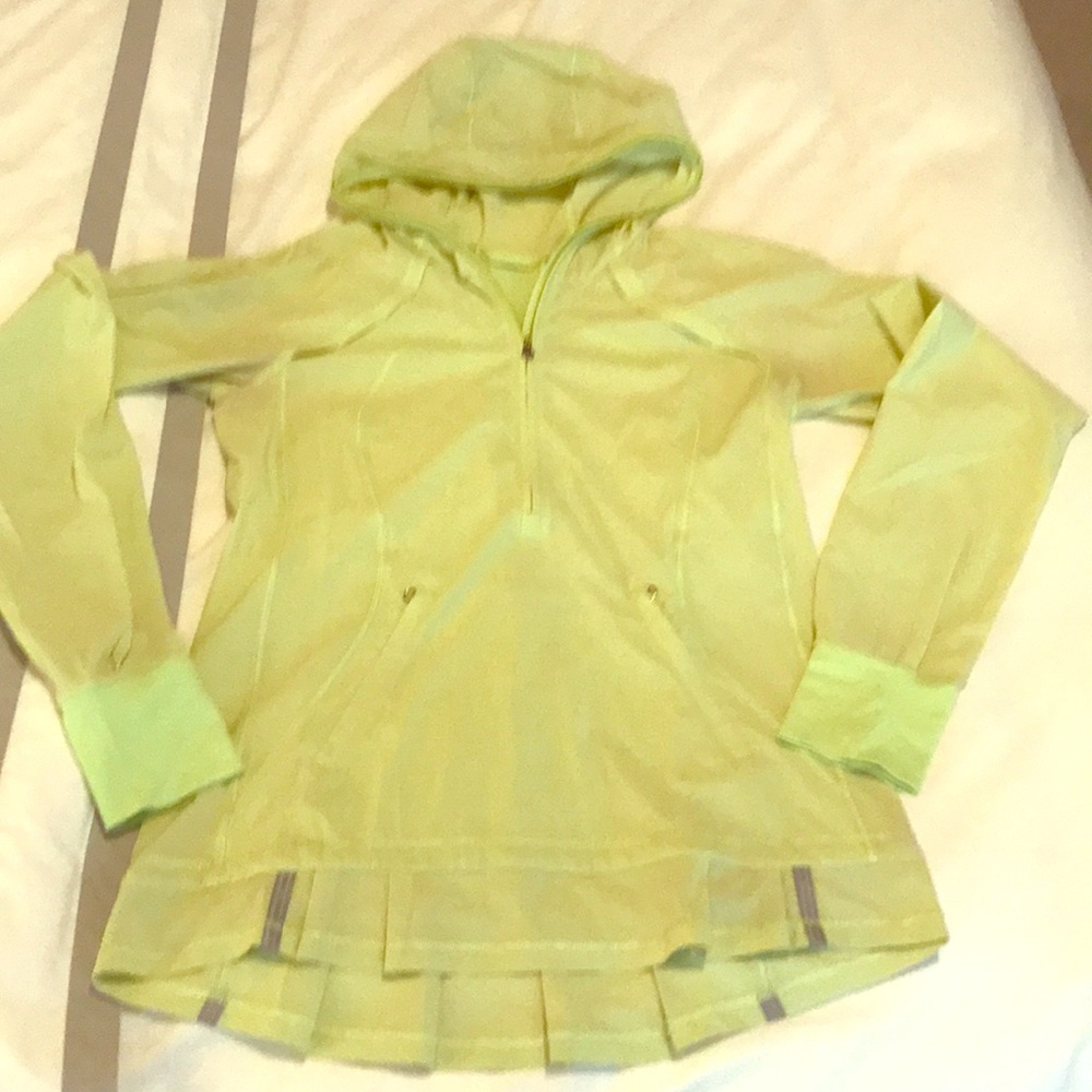 LULULEMON Rain resistant pull over with hood!